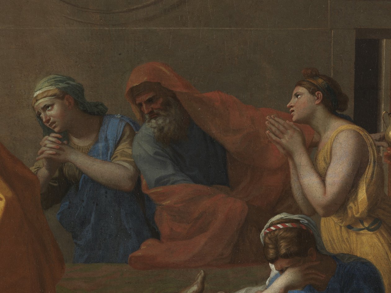 Ostatnie namaszczenie z „Siedmiu sakramentów”, 1638-40 autorstwa Nicolas Poussin