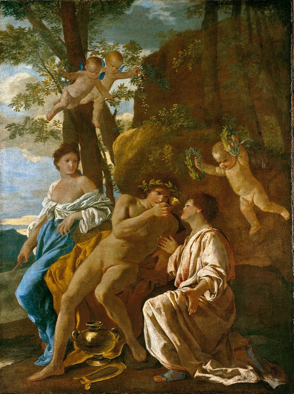 LInspiration du poète (Muzeum Krajowe Dolnej Saksonii) autorstwa Nicolas Poussin