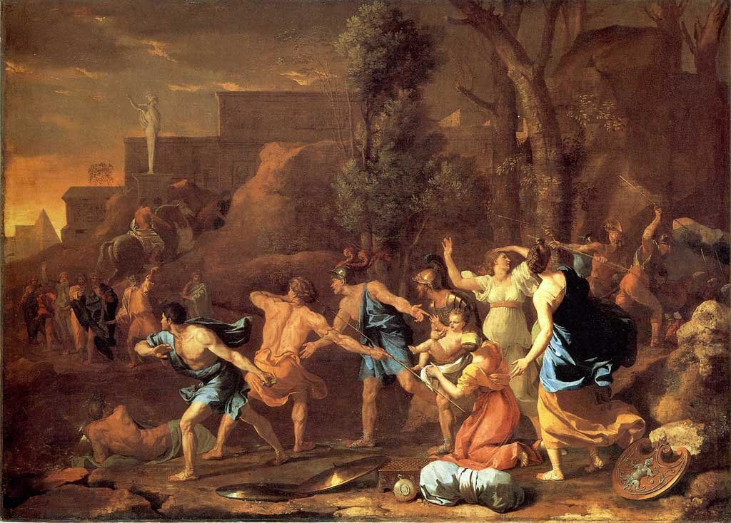 Młody Pyrrus uratowany autorstwa Nicolas Poussin
