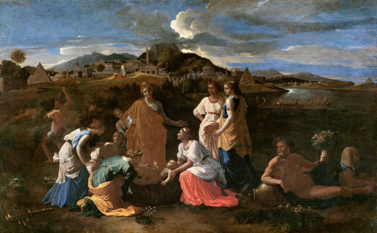 Mojżesz uratowany z wody, 1647 autorstwa Nicolas Poussin