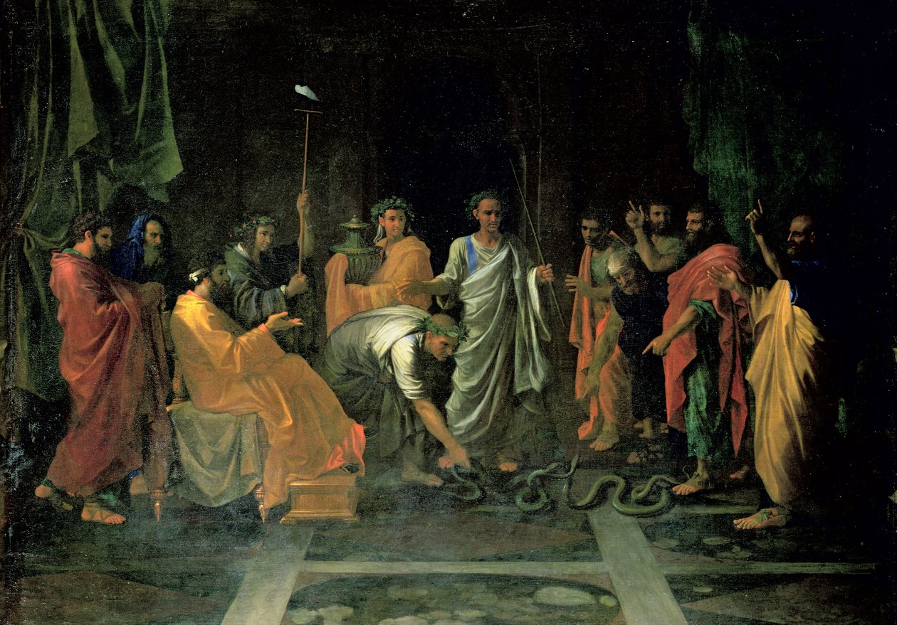 Mojżesz i wąż miedziany autorstwa Nicolas Poussin