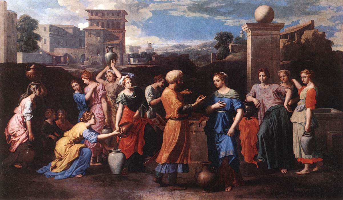 Rebecca przy studni autorstwa Nicolas Poussin