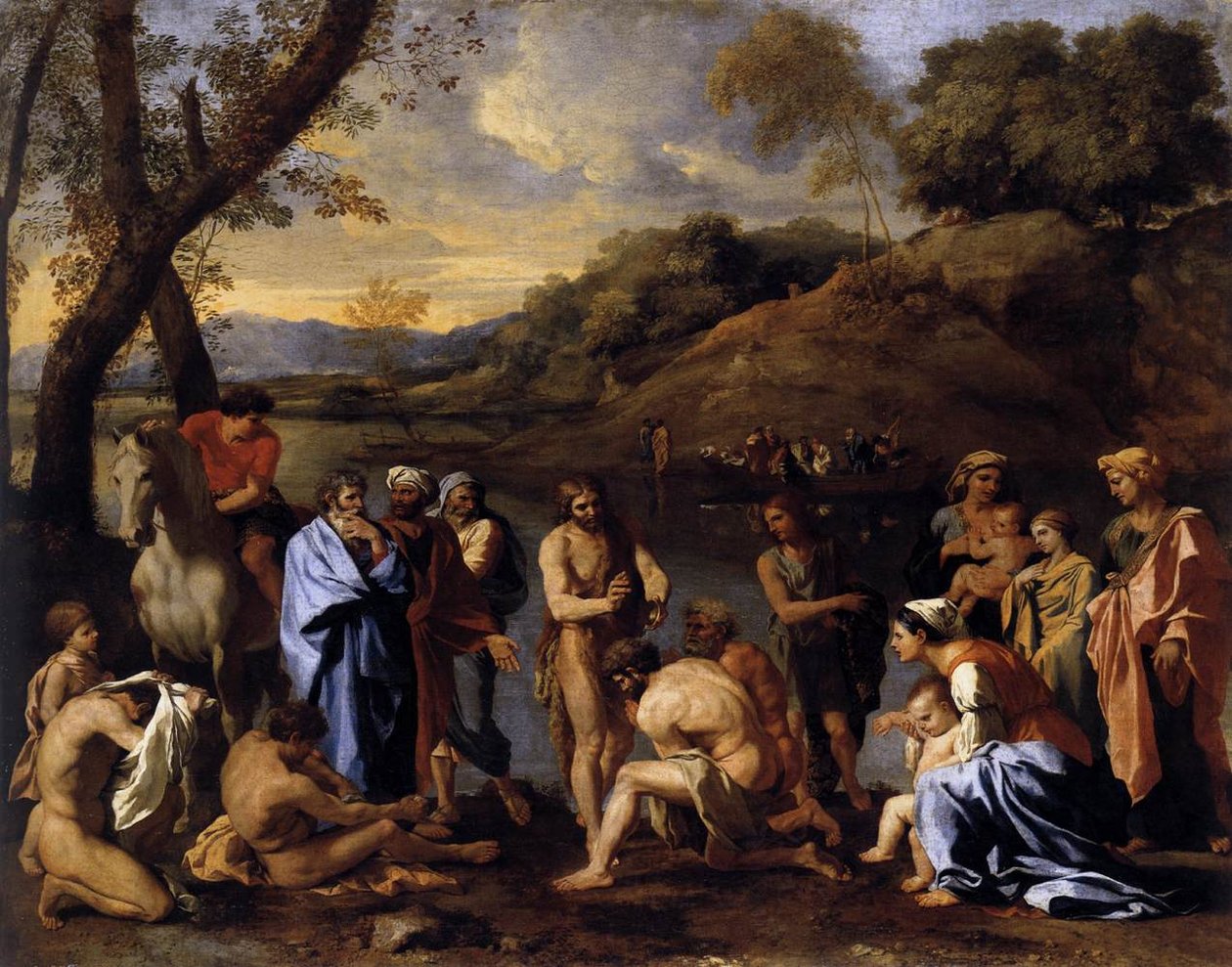 Św. Jan Chrzciciel chrzci lud autorstwa Nicolas Poussin