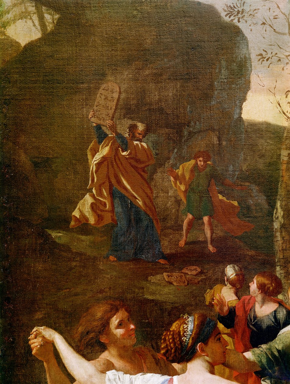 Adoracja Złotego Cielca przed 1634 (detal z 3738) autorstwa Nicolas Poussin