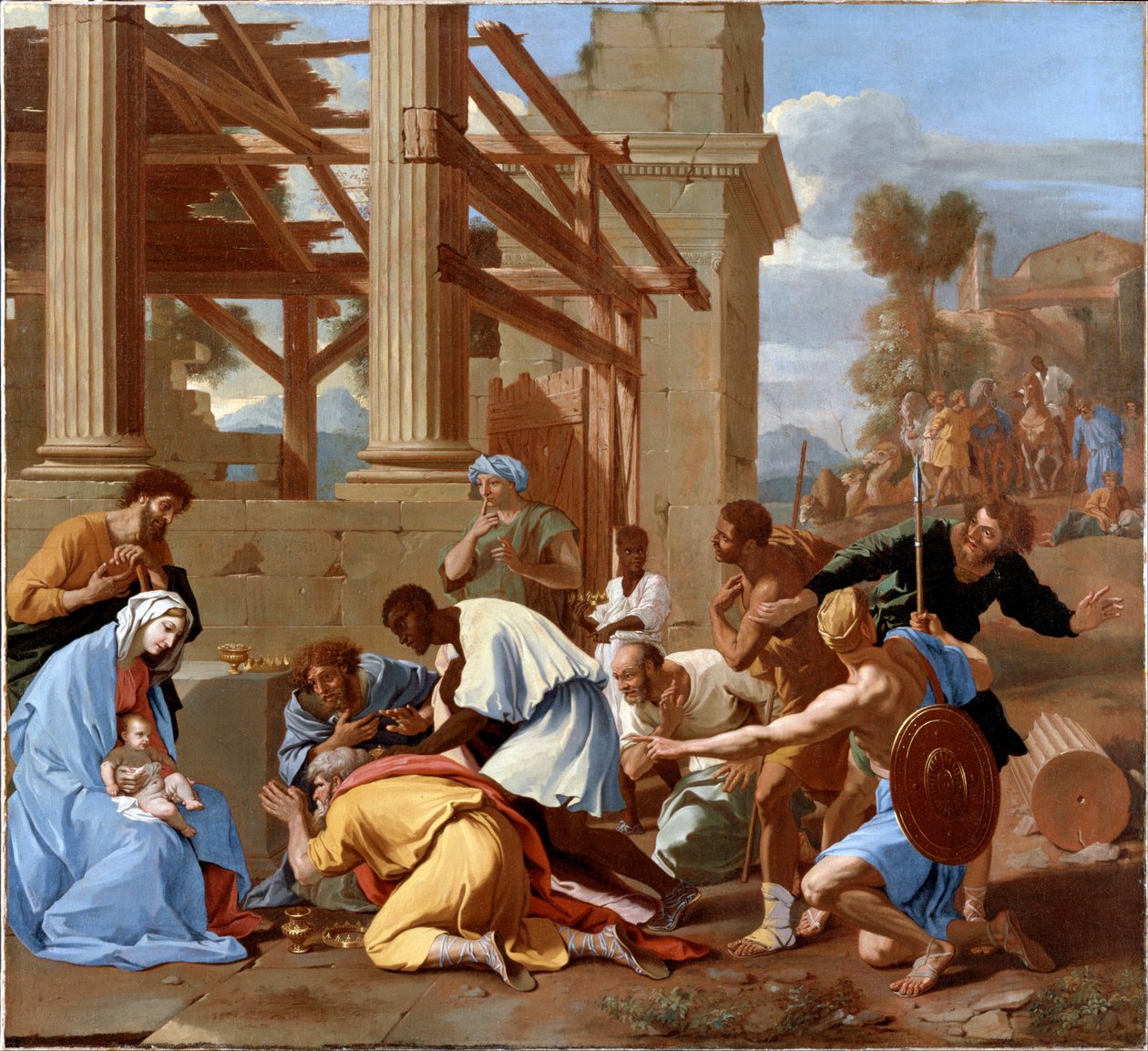 Adoracja Magów autorstwa Nicolas Poussin