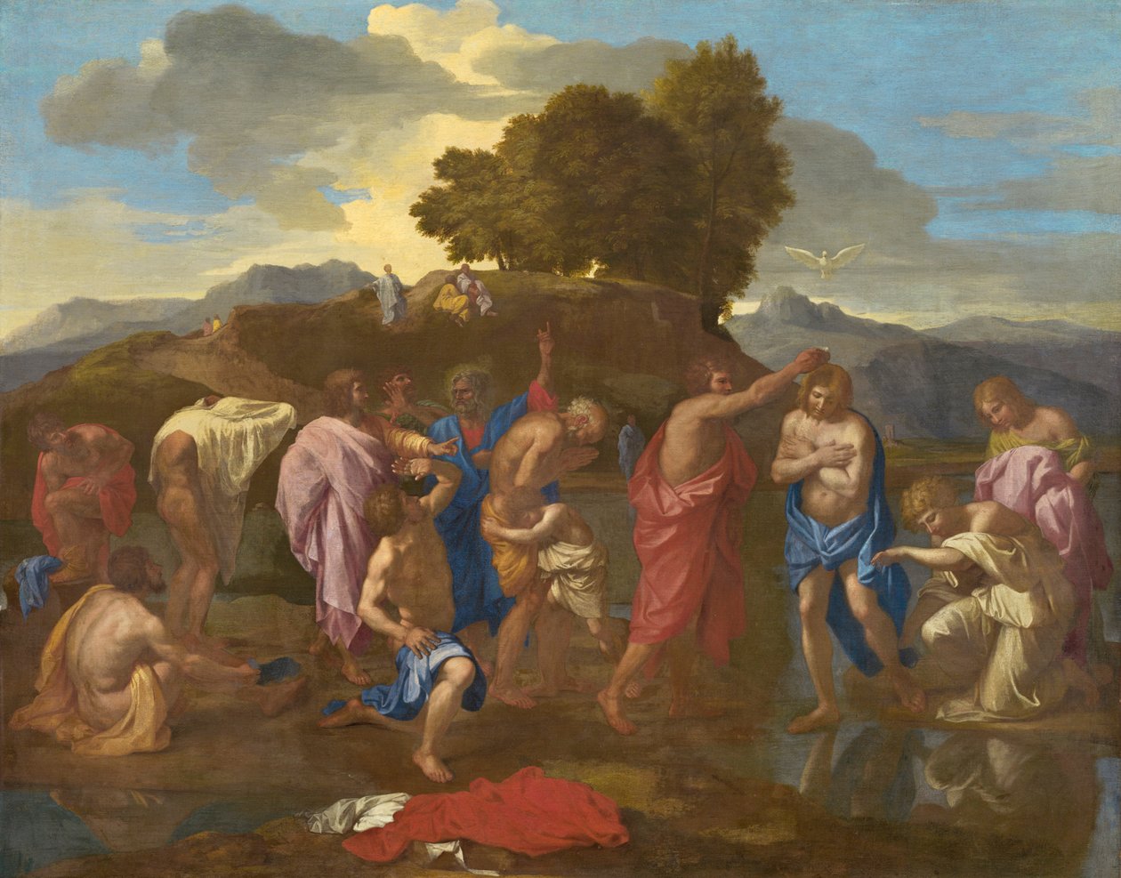 Chrzest Chrystusa, 1641-42 autorstwa Nicolas Poussin