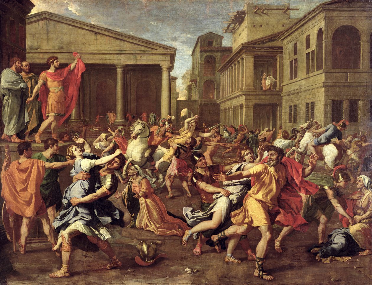 Gwałt Sabinów, ok. 1637-38 autorstwa Nicolas Poussin
