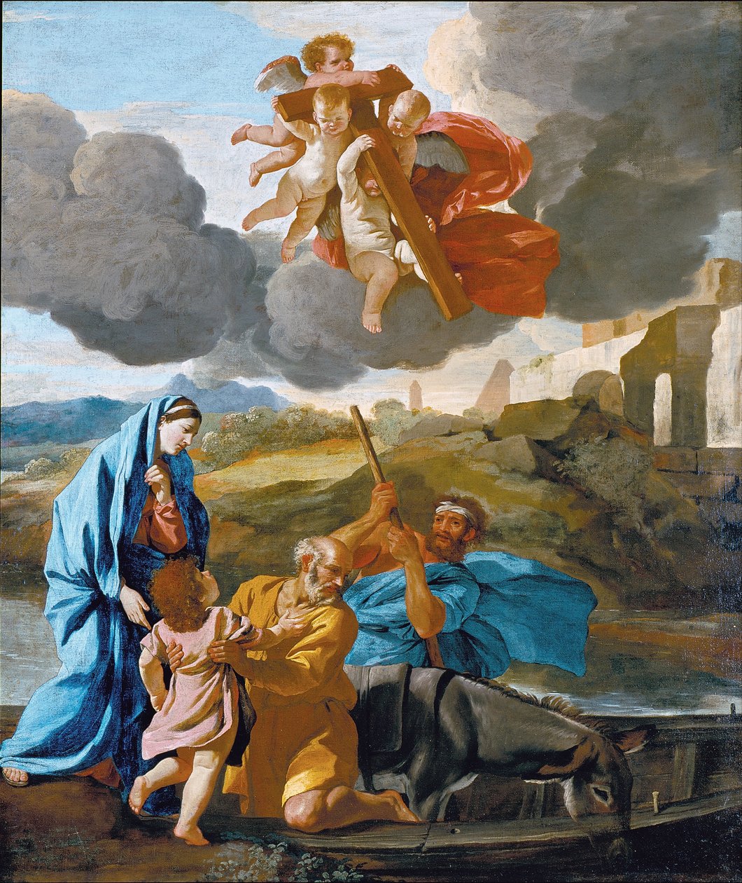 Powrót Świętej Rodziny z Egiptu autorstwa Nicolas Poussin