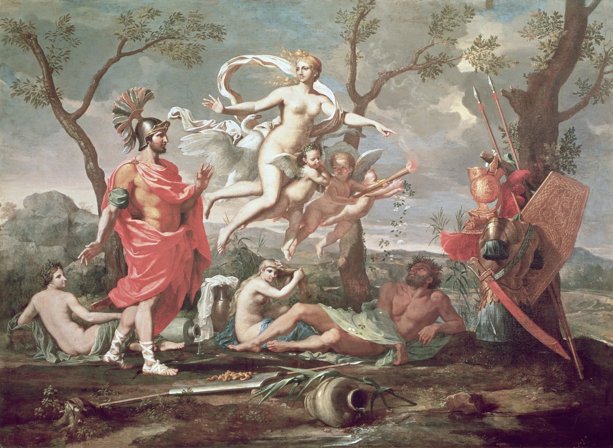 Eneasz uzbrajający Wenus, 1639 autorstwa Nicolas Poussin