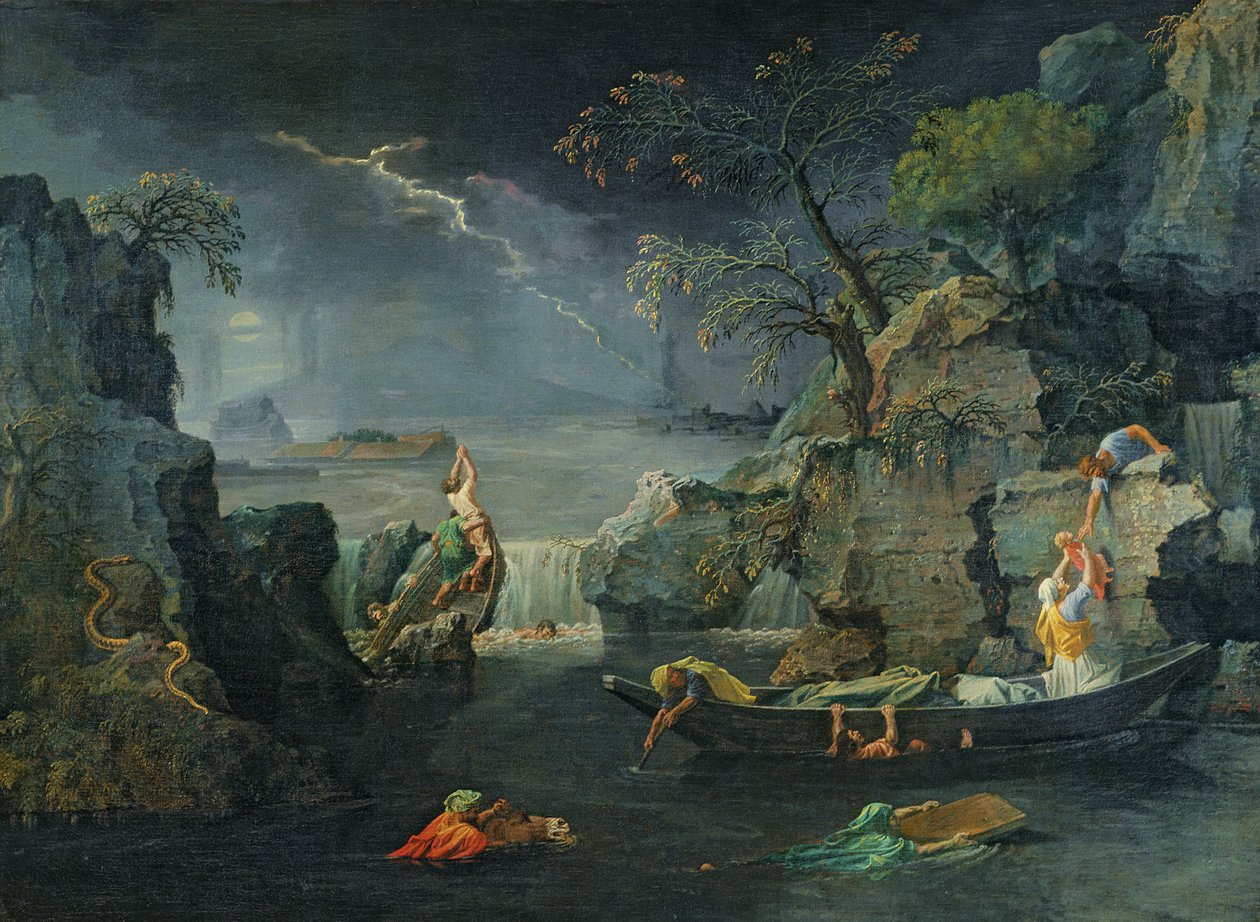 Zima, czyli potop, 1660-64 autorstwa Nicolas Poussin