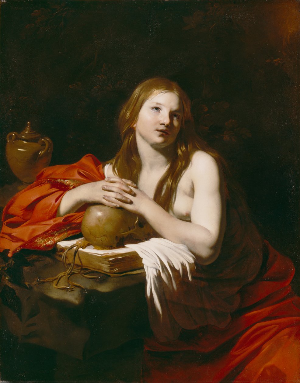 Skruszona Magdalena, ok.1625 autorstwa Nicolas Regnier