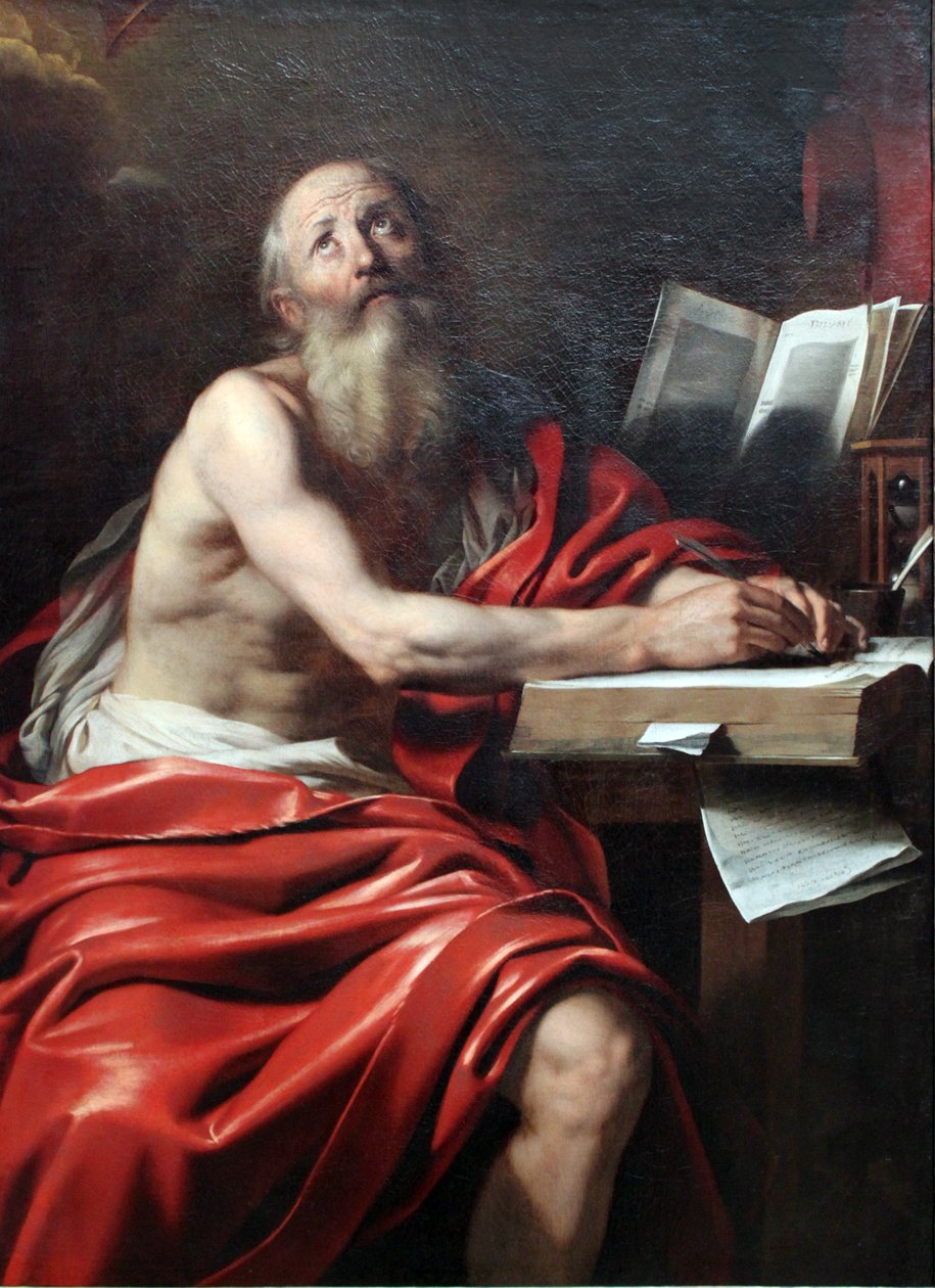 Pismo św. Hieronima autorstwa Nicolas Regnier