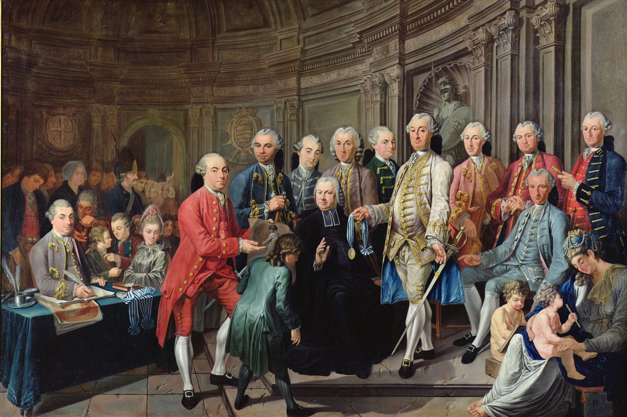 Rozdanie Nagród Akademii za Rysunek i Malarstwo w Dunkierce w 1755 r. autorstwa Nicolas Truit