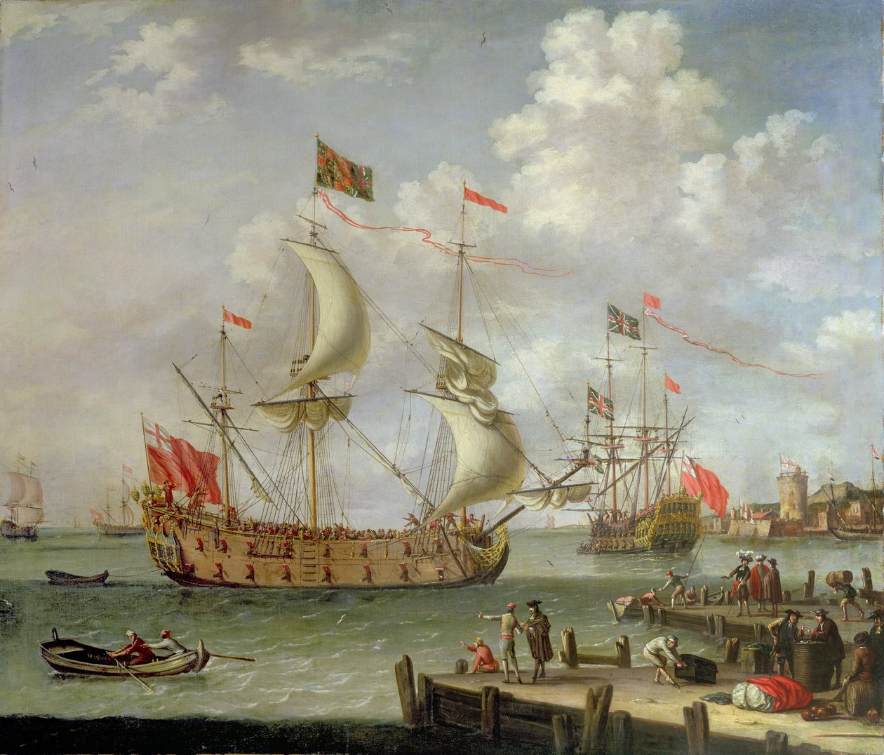 Royal Yacht na brzegu autorstwa Nicolas de Castro