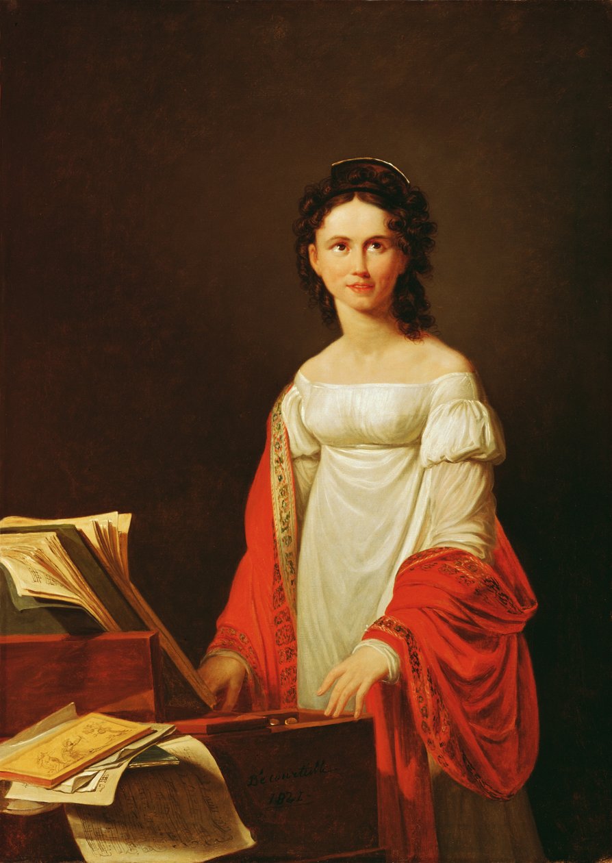 Portret śpiewaczki Anny Borunowej, 1821 autorstwa Nicolas de Courteille