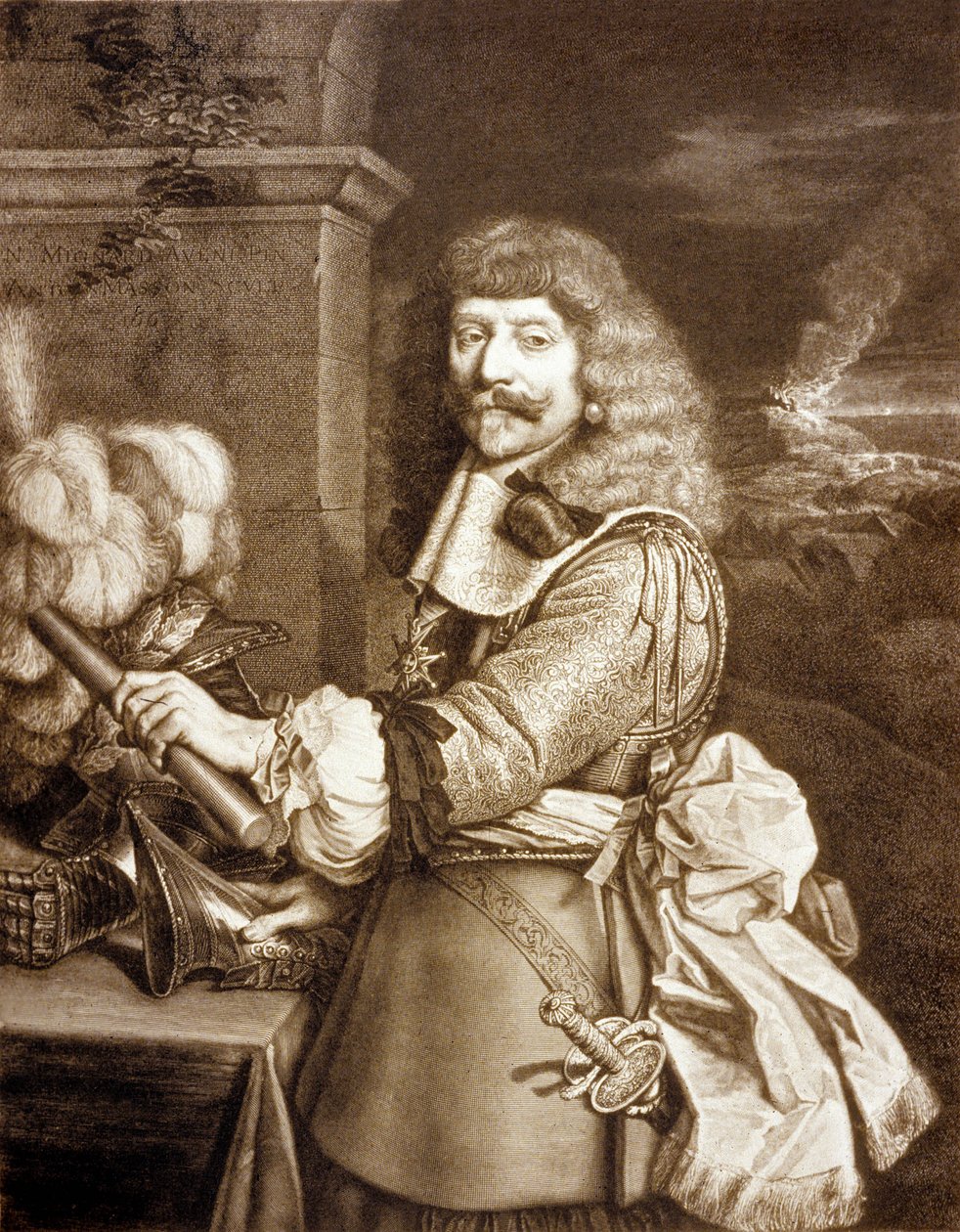 Henri de Lorraine dit Cadet la Perle (1601 1666) Hrabia Harcourt, Armagnac, Brionne i wicehrabia de Marsan grawerowany przez Antoine