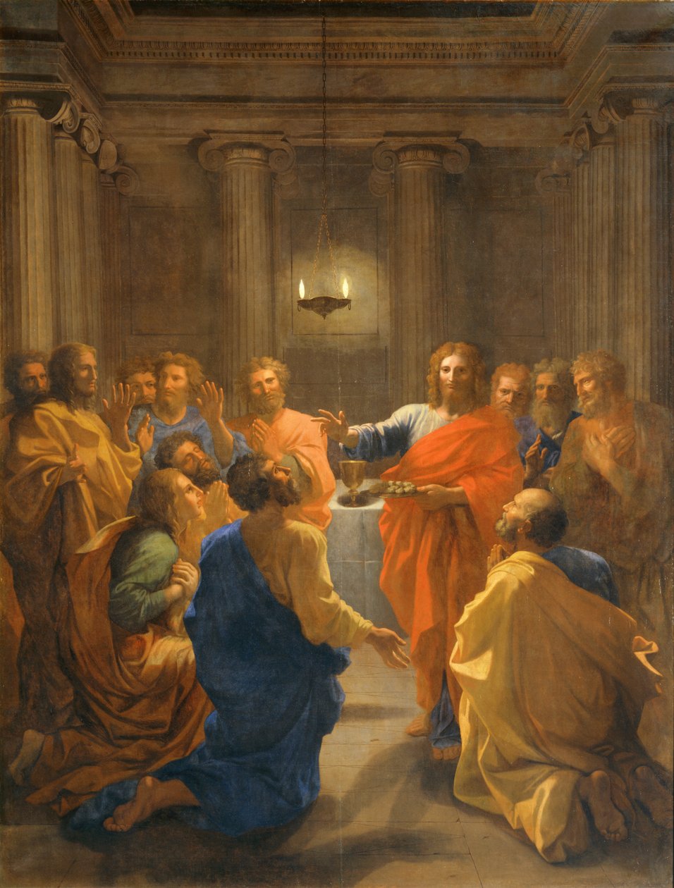 Jezus Chrystus ustanawiający Eucharystię ... autorstwa Nicolas (attr.to) Poussin