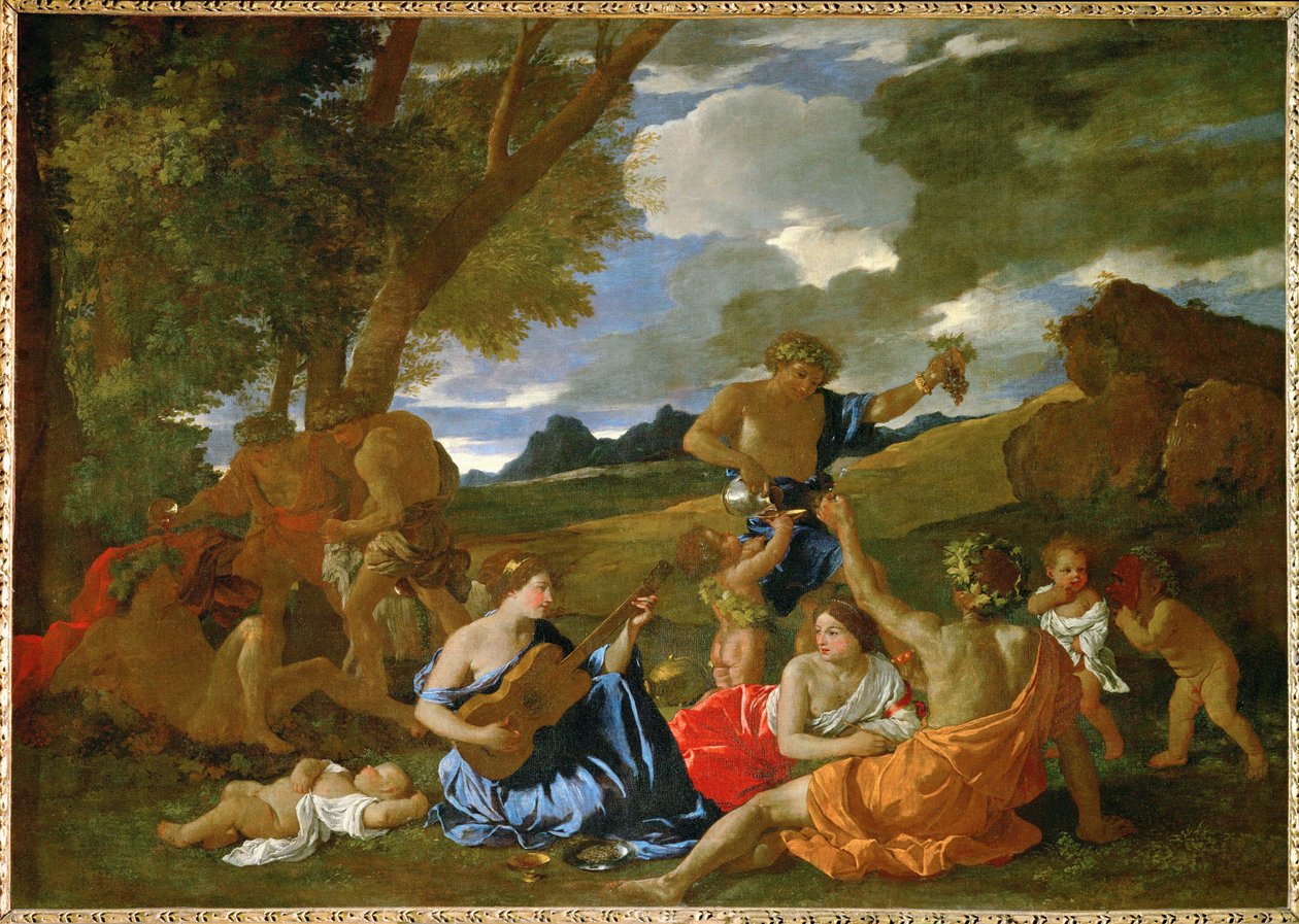 Le Grand Bacchanal ... autorstwa Nicolas (attr.to) Poussin