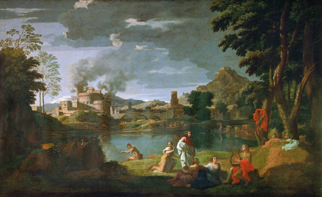 Orfeusz i Eurydyka ... autorstwa Nicolas (attr.to) Poussin