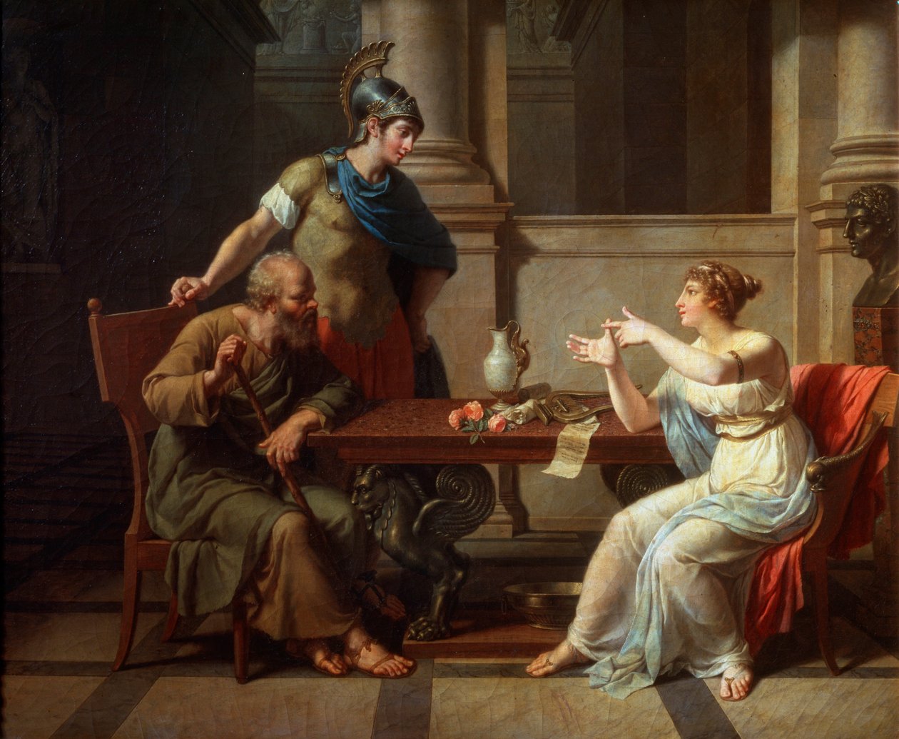 Sokrates i Alkibiades w Aspazji, 1801. autorstwa Nicolas Andre Monsiau