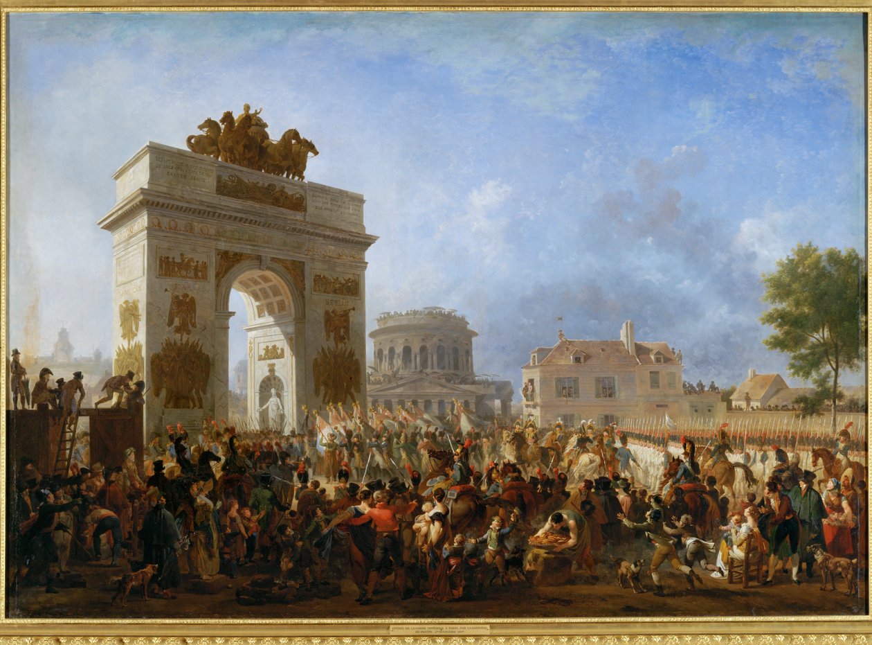 Entree de la Garde Imperiale a Paris, par la barriere de Pantin, le 15 novembre 1807 ... autorstwa Nicolas Antoine Taunay