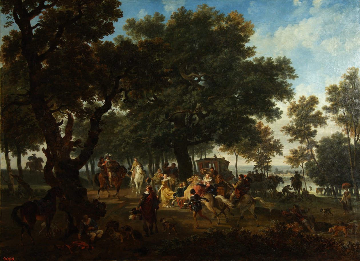 Henryk IV i jego Łowy na Suity, ok. 1804 autorstwa Nicolas Antoine Taunay