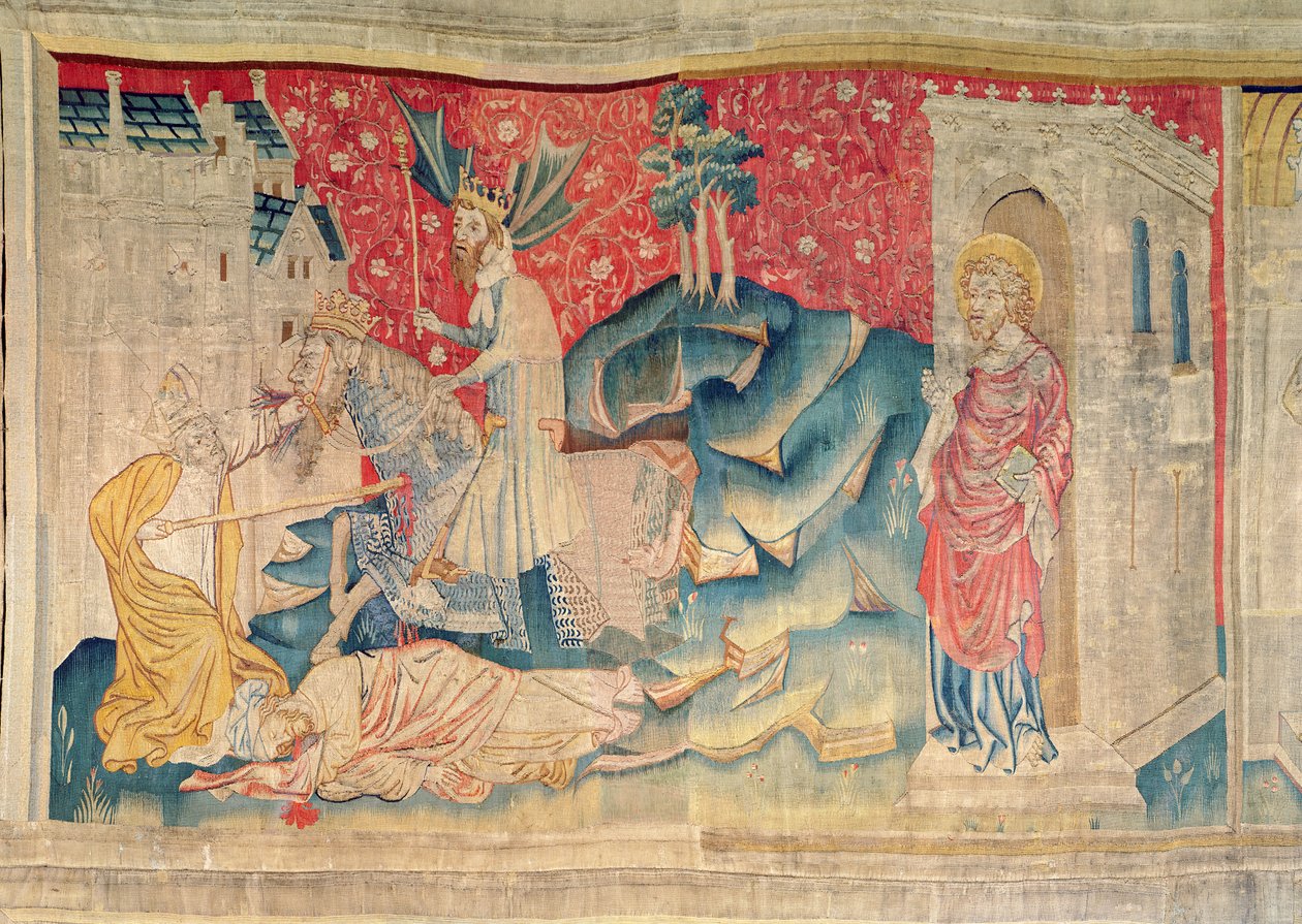 Śmierć dwóch świadków, 1373-87 (gobelin) autorstwa Nicolas Bataille