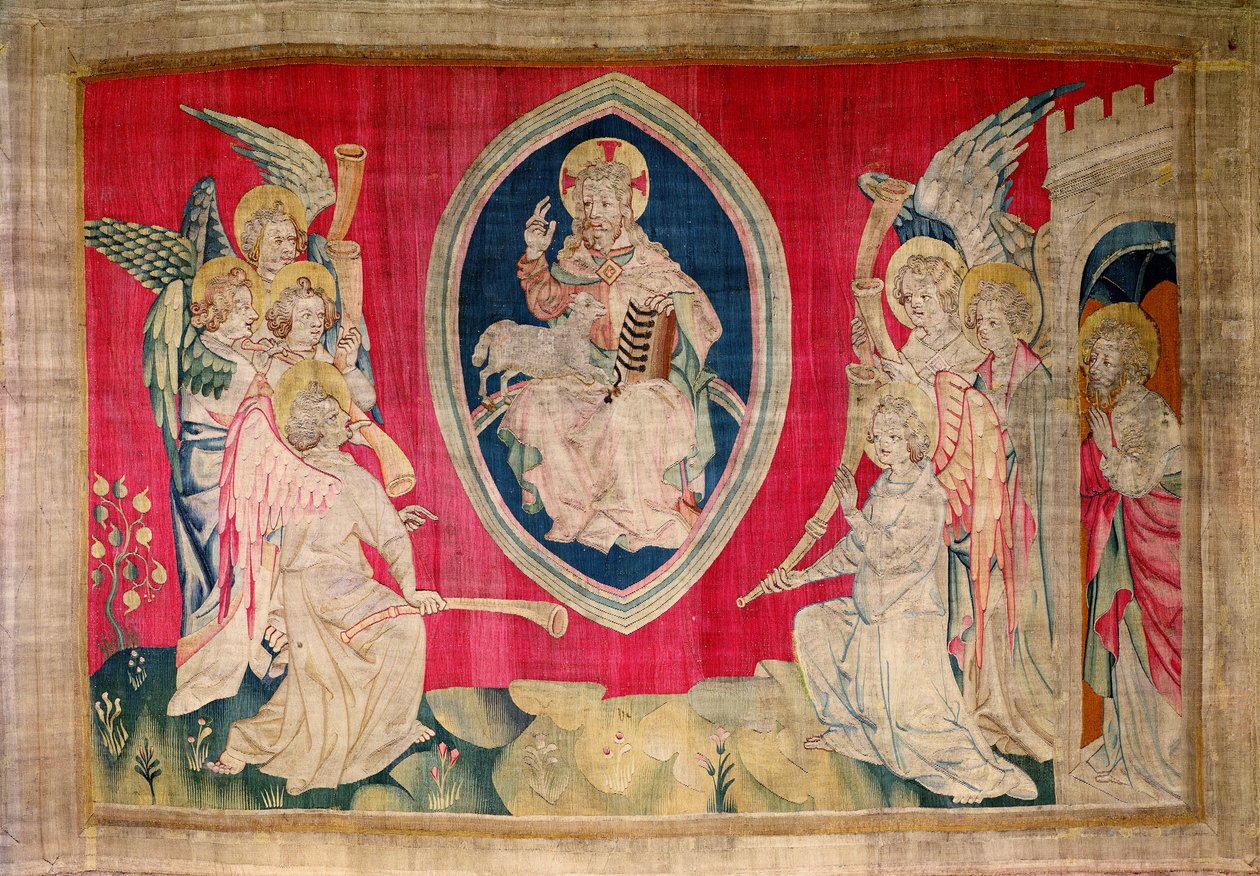 Siódma pieczęć, nr 17 z "Apokalipsy z Angers", 1373-87 (gobelin) autorstwa Nicolas Bataille