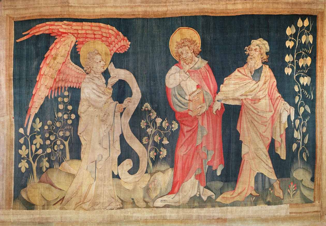 Łzy św. Jana, nr 6 z „Apokalipsy gniewu”, 1373-87 (gobelin) autorstwa Nicolas Bataille