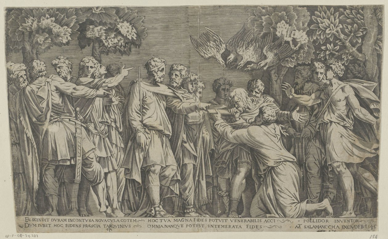 starożytny auguri autorstwa Nicolas Beatrizet (attributed to)