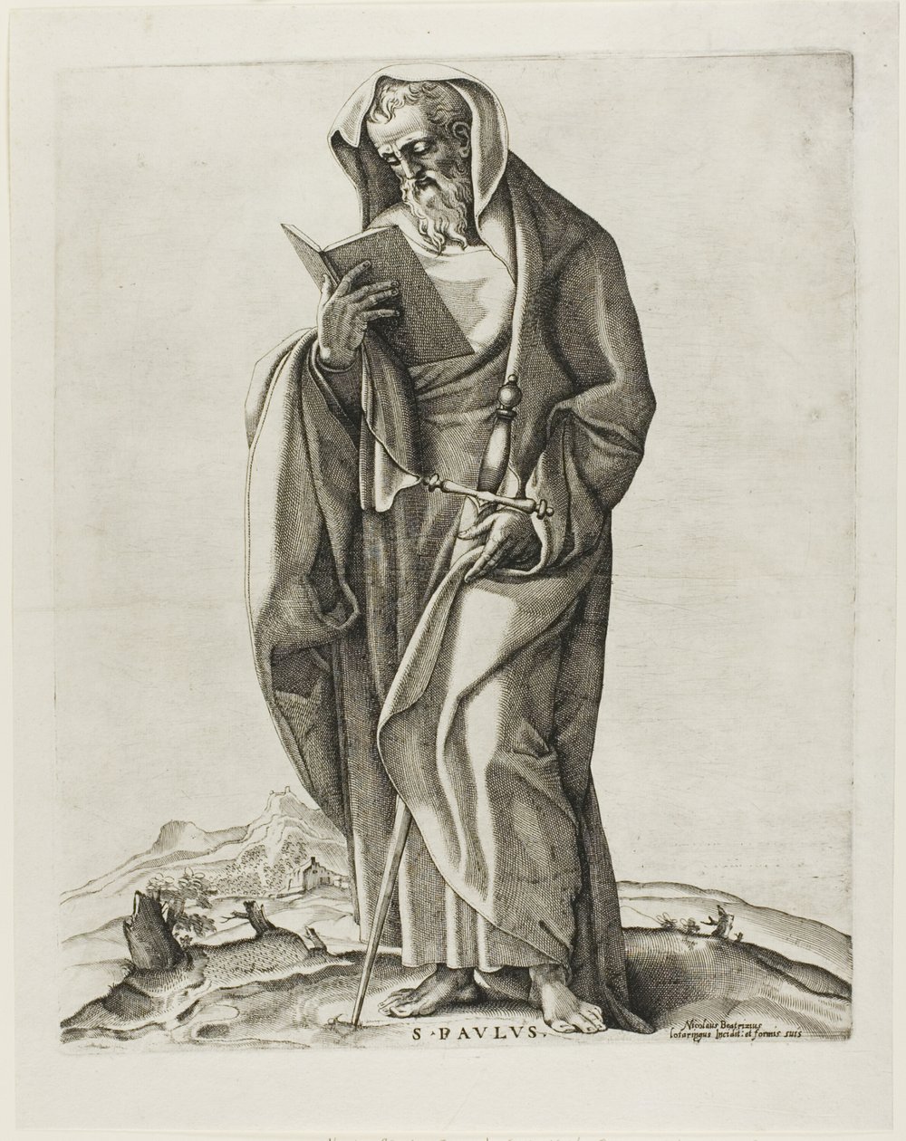 Starzec stojący: Saint Paul autorstwa Nicolas Beatrizet