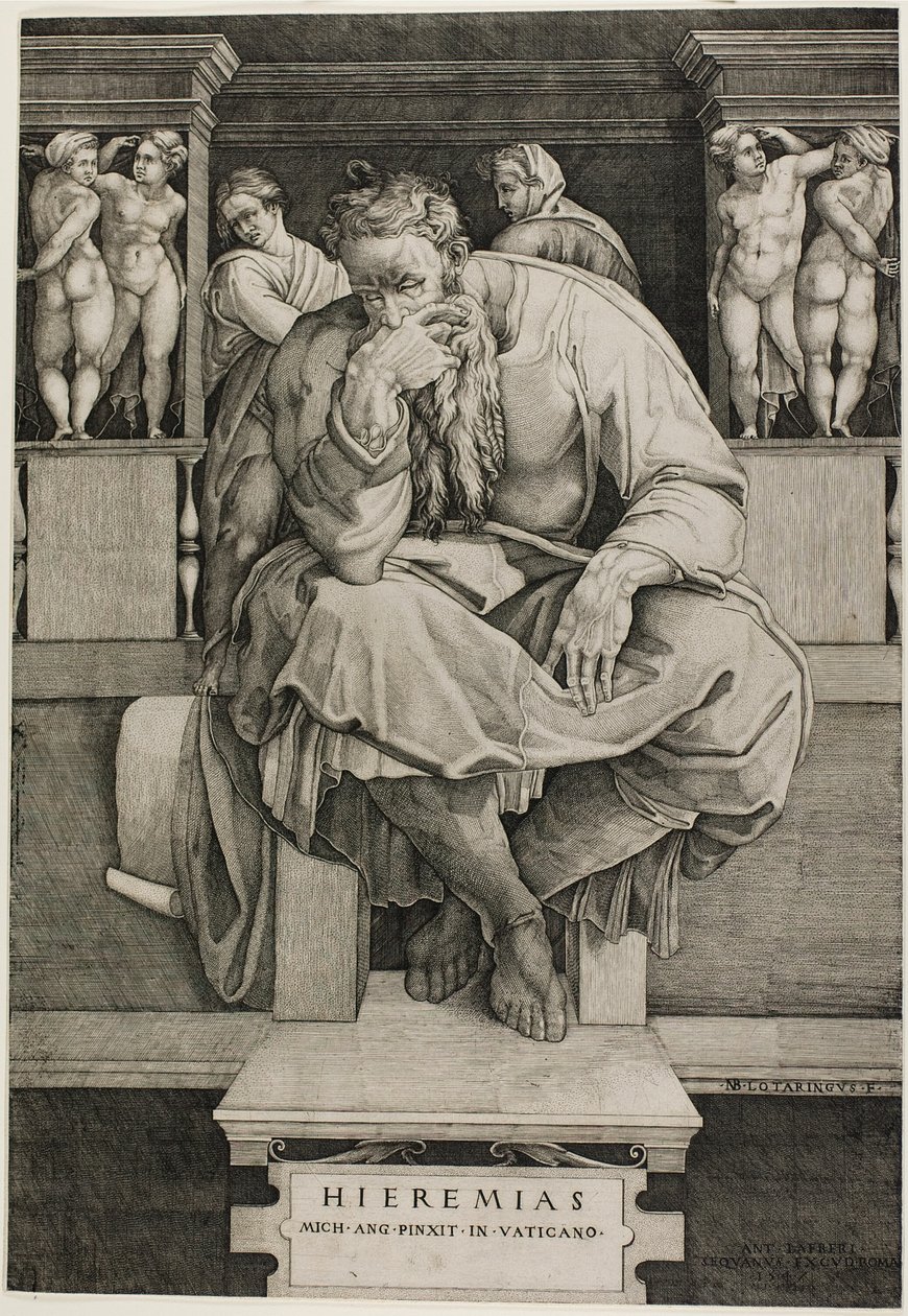Jeremiasz autorstwa Nicolas Beatrizet
