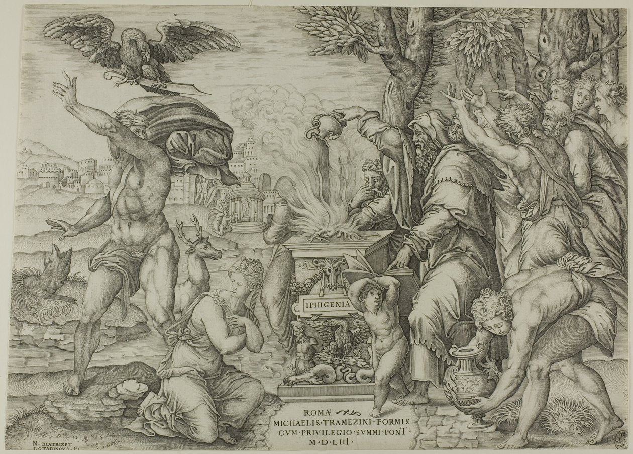 Ofiara Ifigenii autorstwa Nicolas Beatrizet