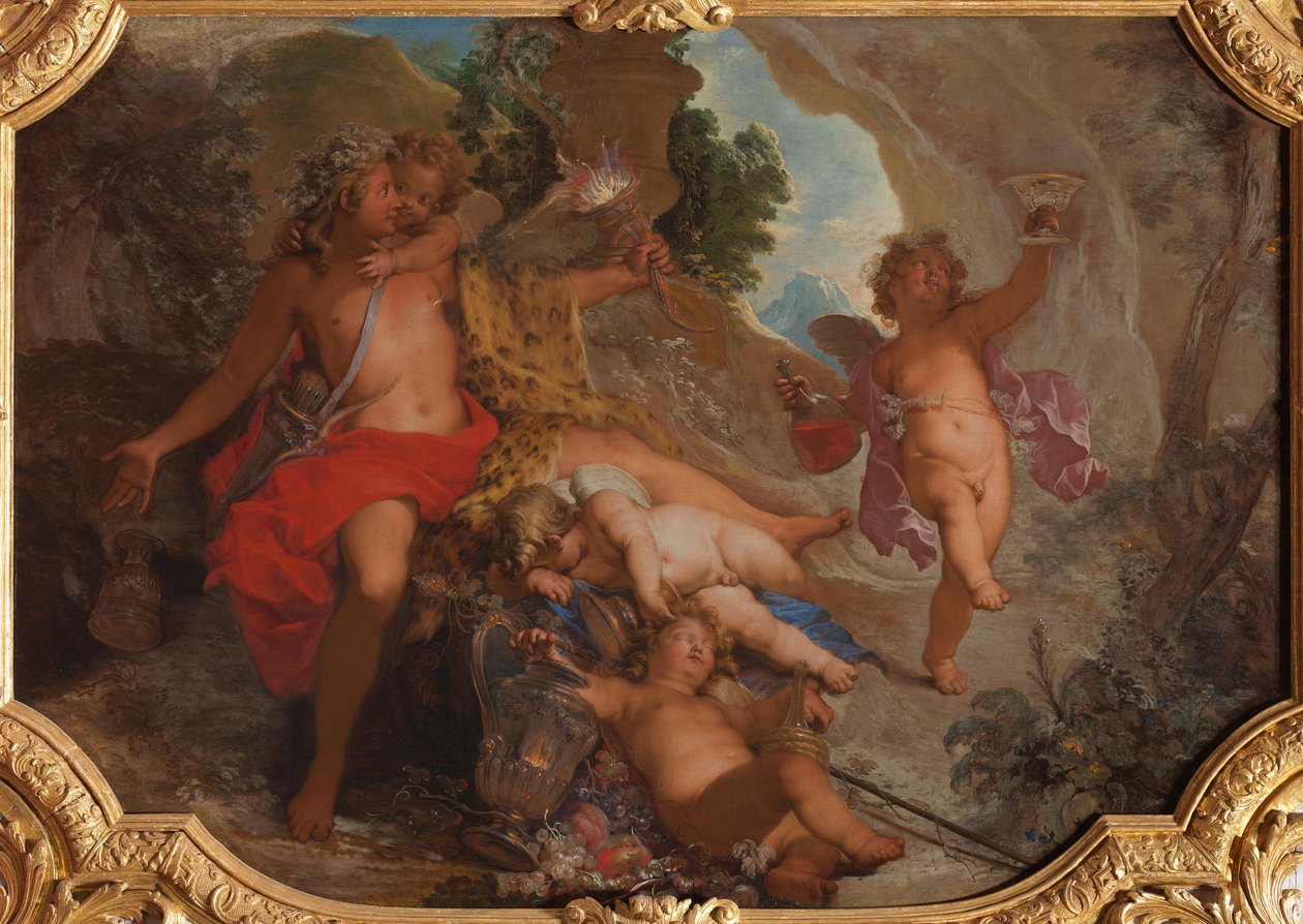 Bacchus mit vier Putten autorstwa Nicolas Bertin