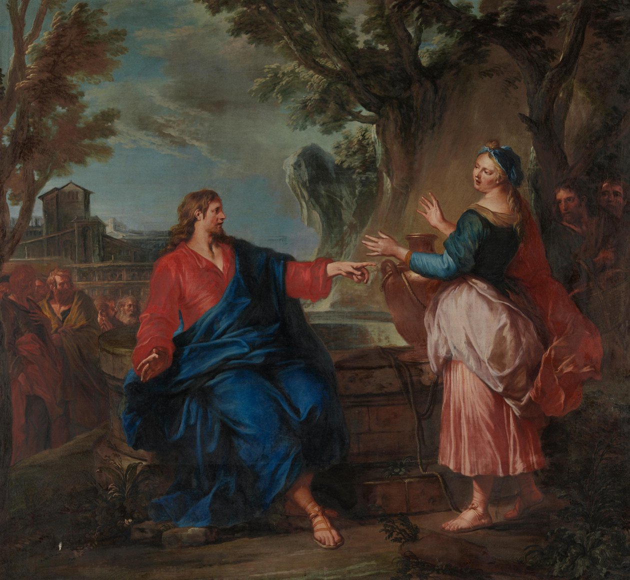 Chrystus i Samarytanka autorstwa Nicolas Bertin