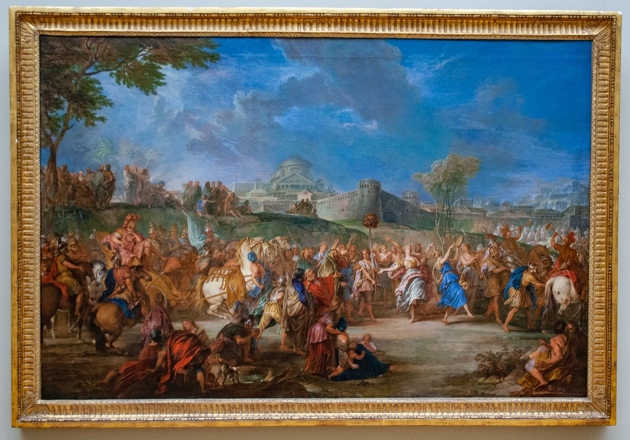 Francuski:  Le Triomphe de David
rosyjski: "Triumf Dawida" autorstwa Nicolas Bertin