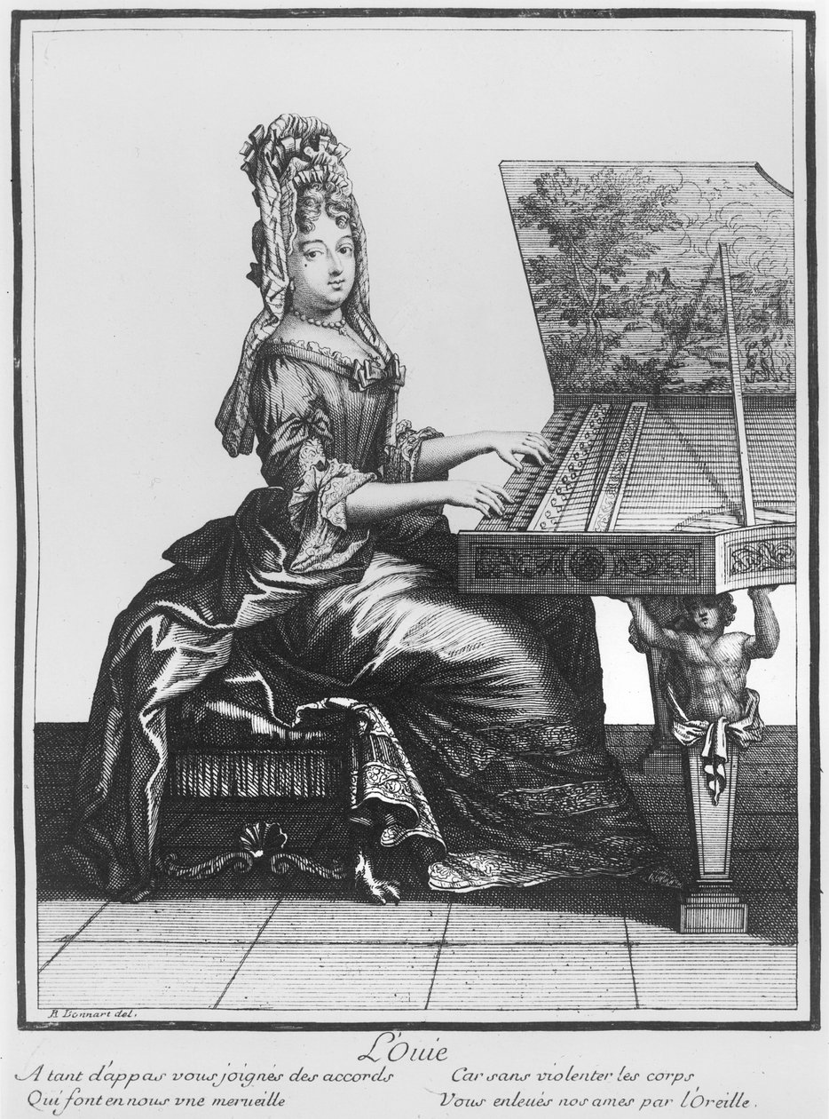 Słuch (grawerunek) (bw zdjęcie) autorstwa Nicolas Bonnart
