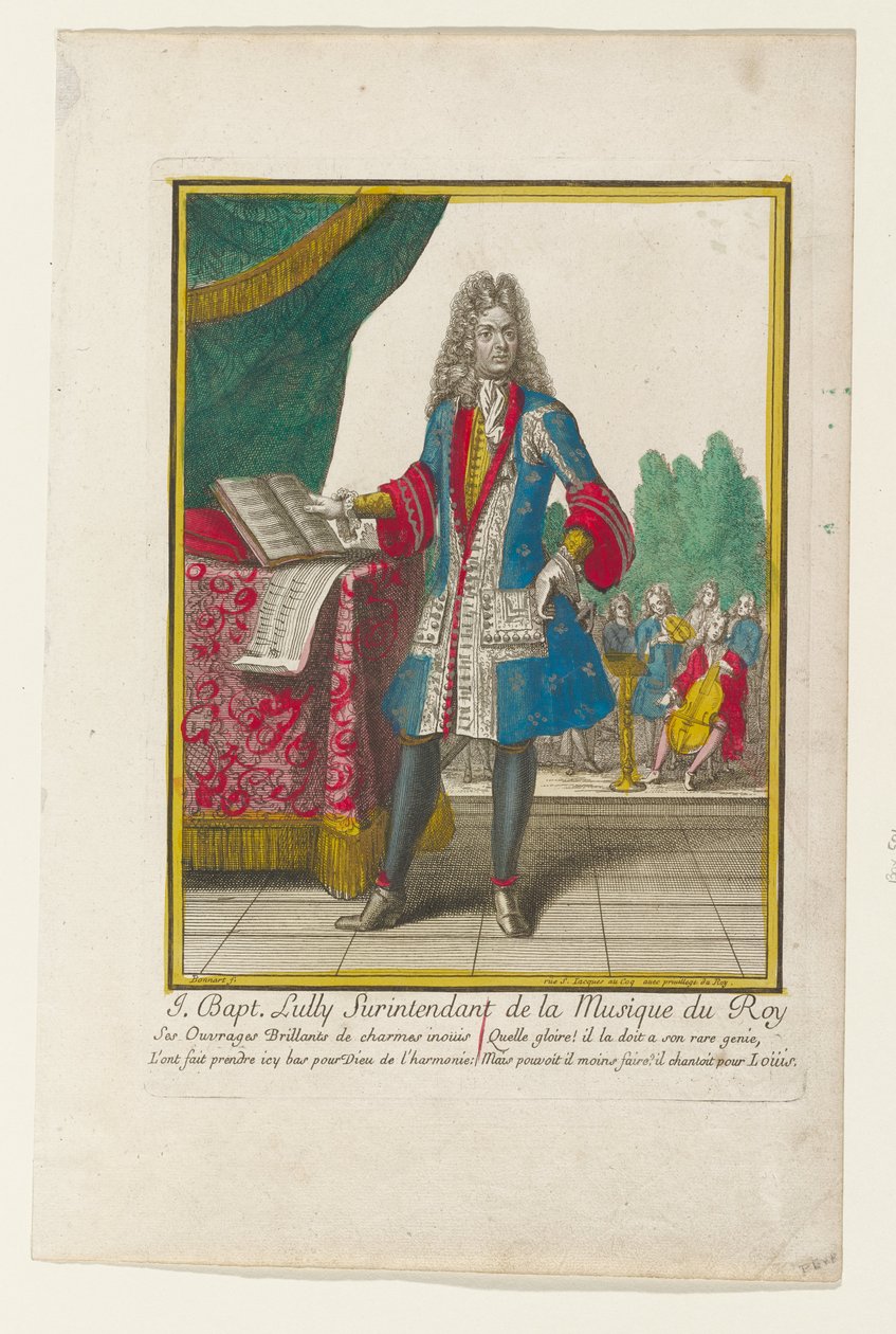J. Baptiste Lully, Oberaufseher der Musik des Königs autorstwa Nicolas Bonnart