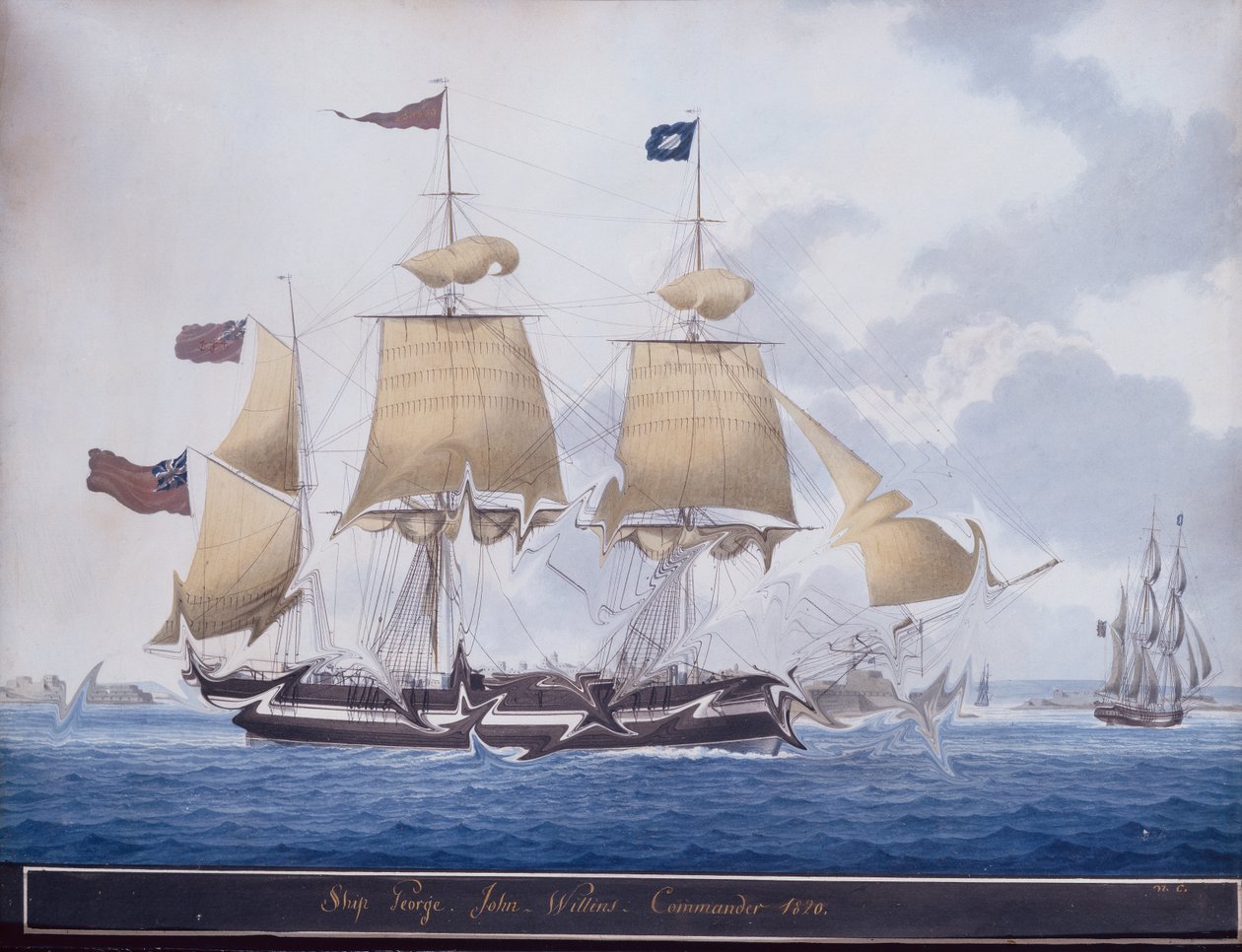 Trzech Mistrzów George z portu Valetta, Malta autorstwa Nicolas Cammillieri of Malta