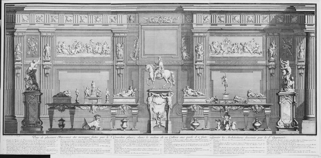 La Galerie de Girardon, XVIII wiek., XVIII wiek. autorstwa Nicolas Chevalier