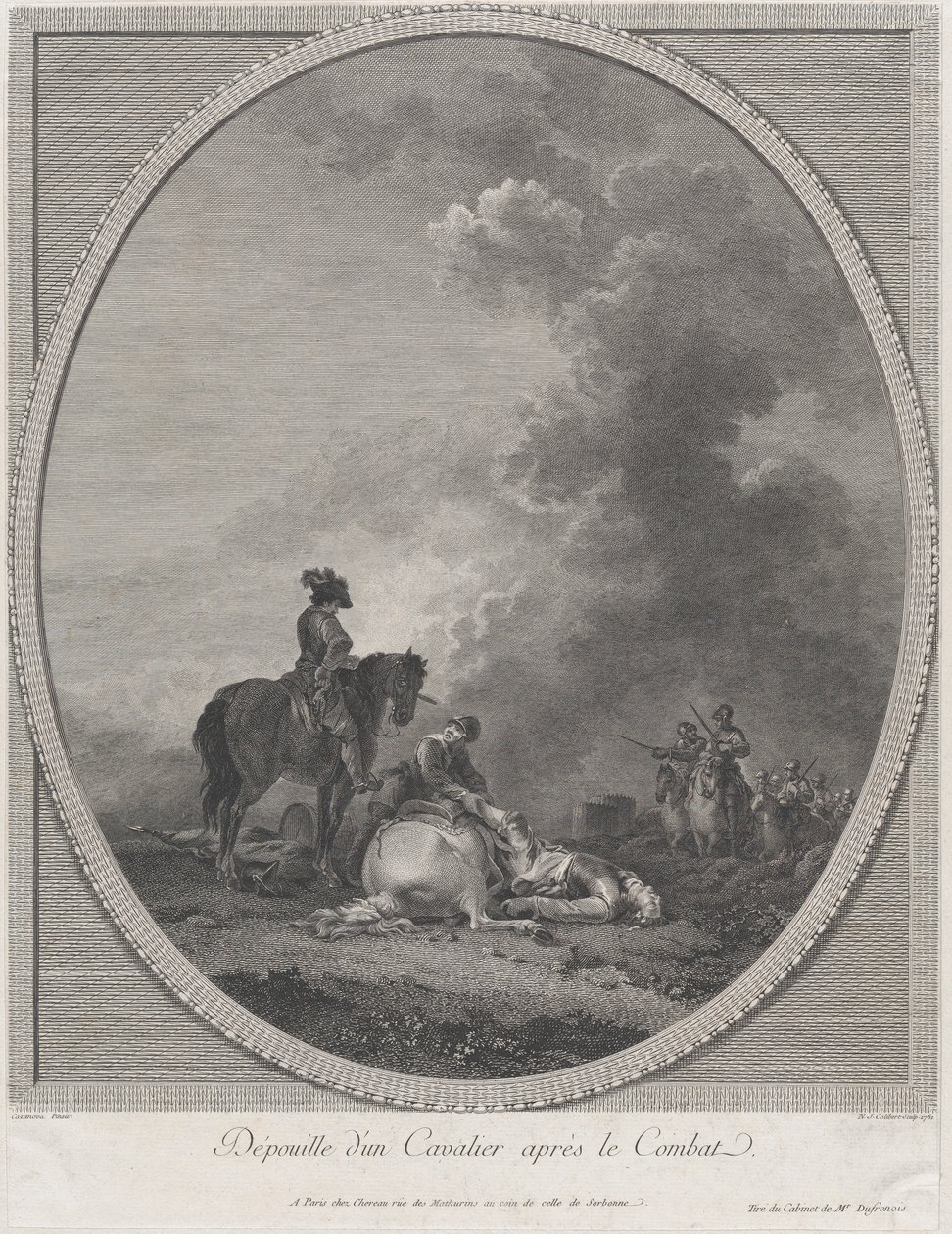 Zwłoki żołnierza po walce, 1781., 1781. autorstwa Nicolas Colibert