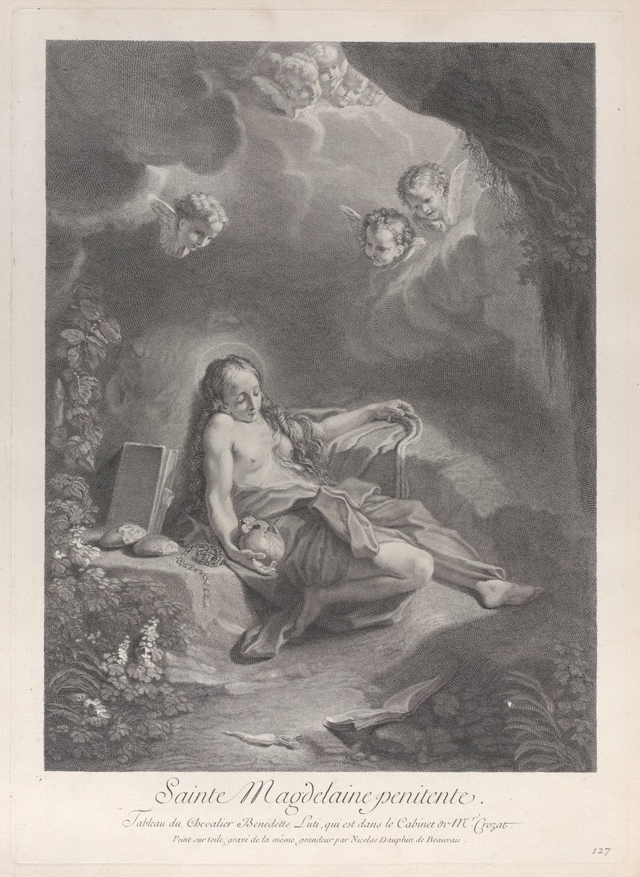 Skruszona Maria Magdalena, ca. 1729. autorstwa Nicolas Dauphin de Beauvais