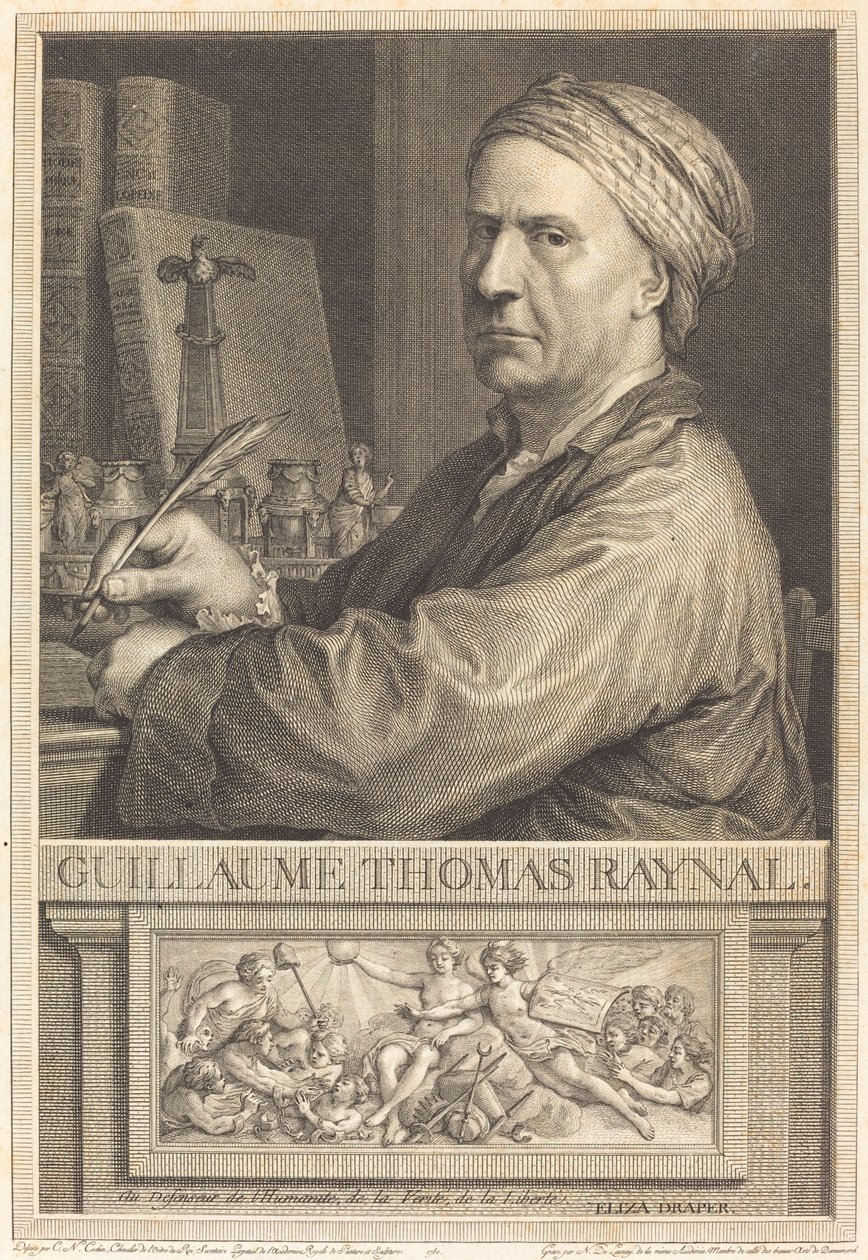 Guillaume Thomas Raynal autorstwa Nicolas Delaunay after Charles Nicolas Cochin II
