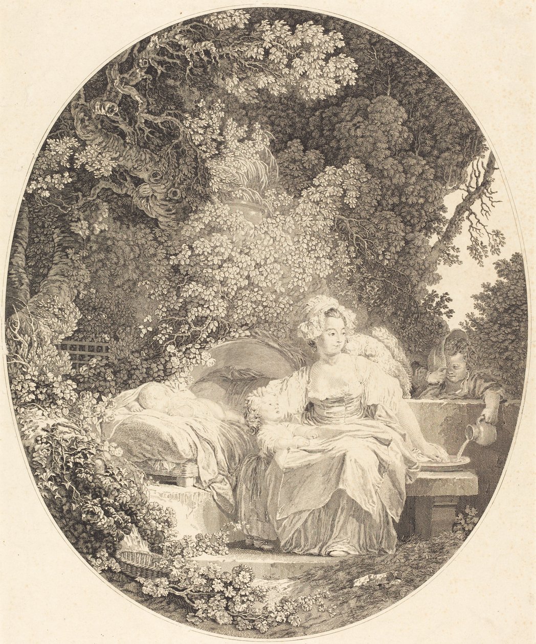 Dobra Matka autorstwa Nicolas Delaunay after Jean Honoré Fragonard