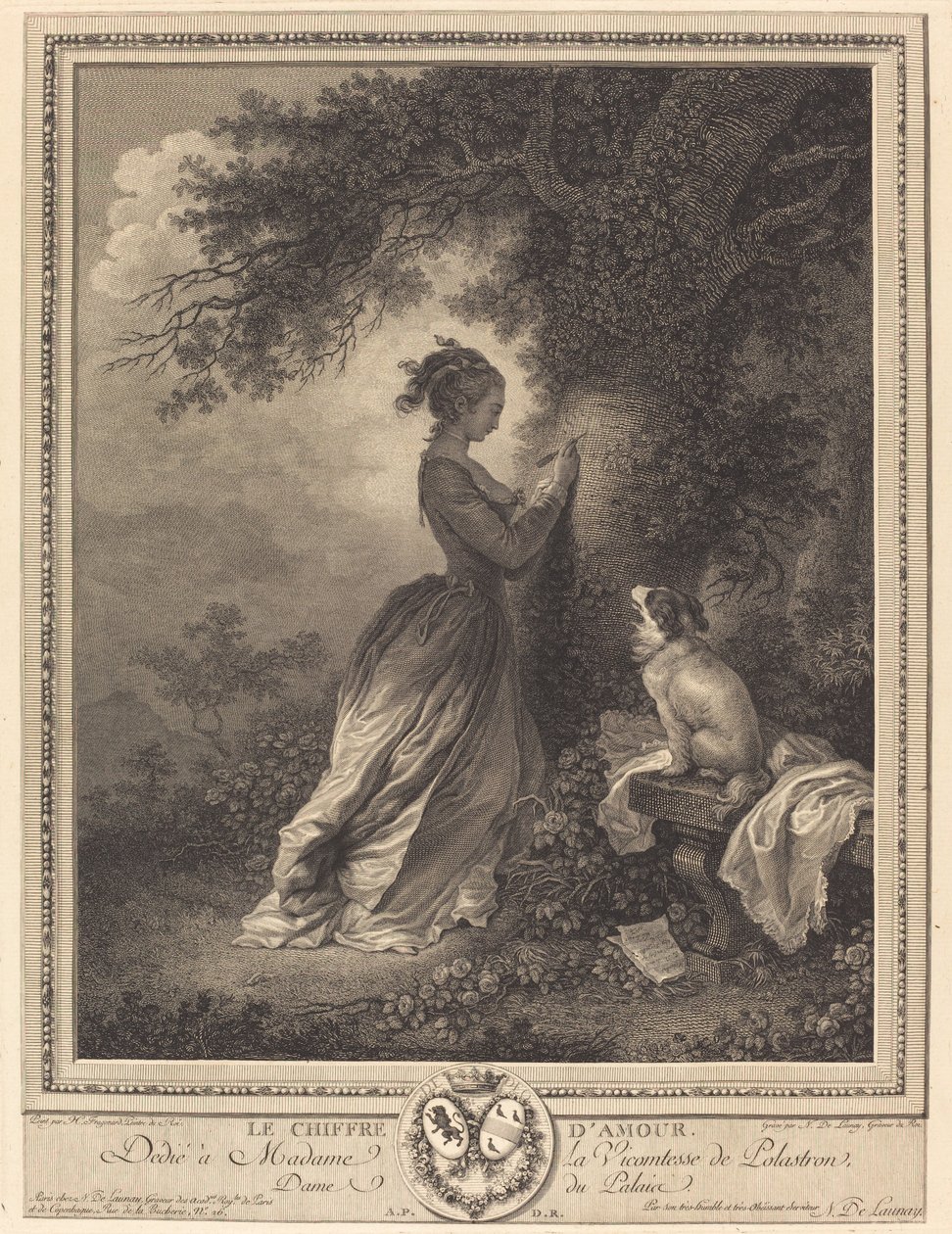 Liczba miłości autorstwa Nicolas Delaunay after Jean Honoré Fragonard