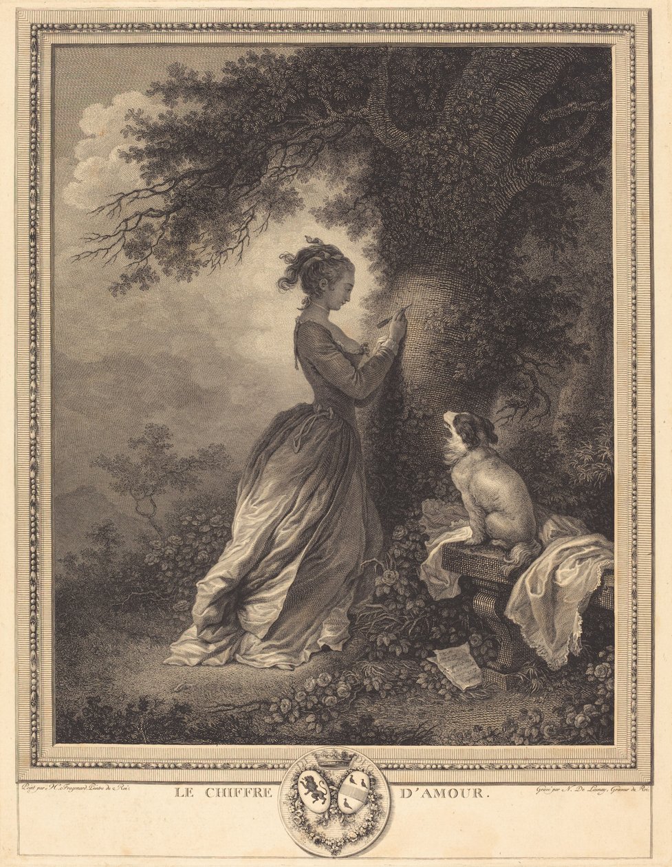 Liczba miłości autorstwa Nicolas Delaunay after Jean Honoré Fragonard