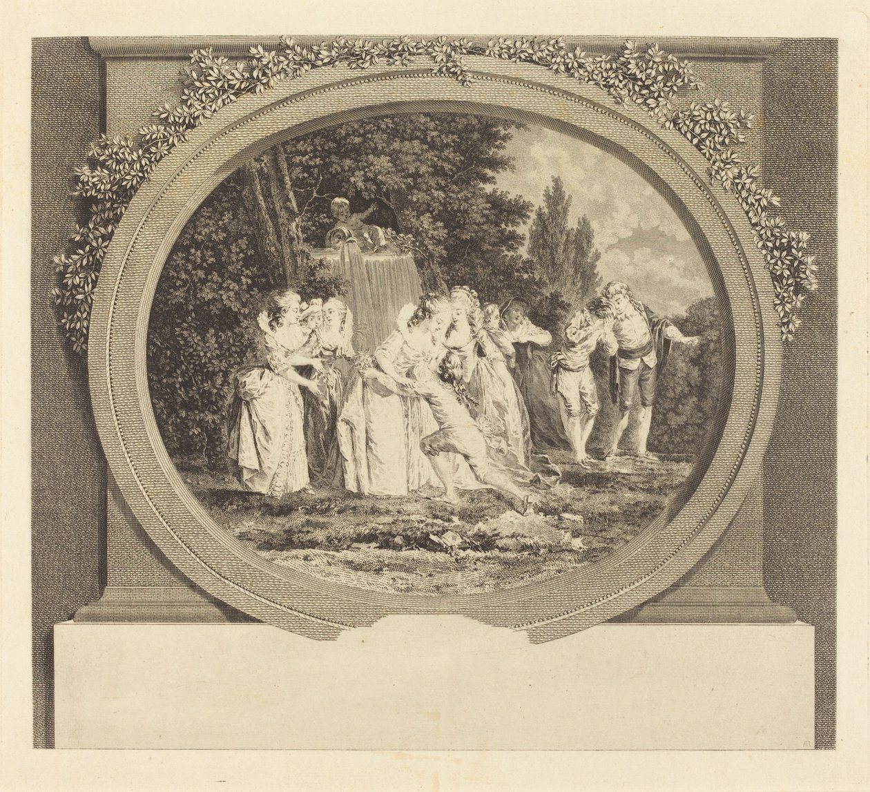 Życzenia przyjęte autorstwa Nicolas Delaunay after Jean Honoré Fragonard