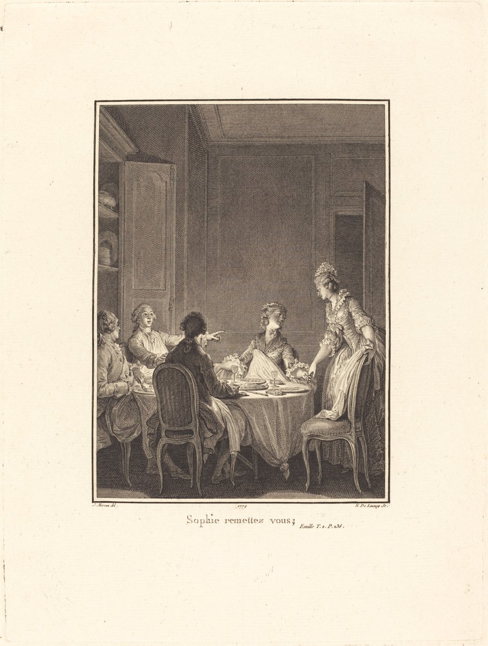 Sophie pozbądź się siebie autorstwa Nicolas Delaunay after Jean Michel Moreau