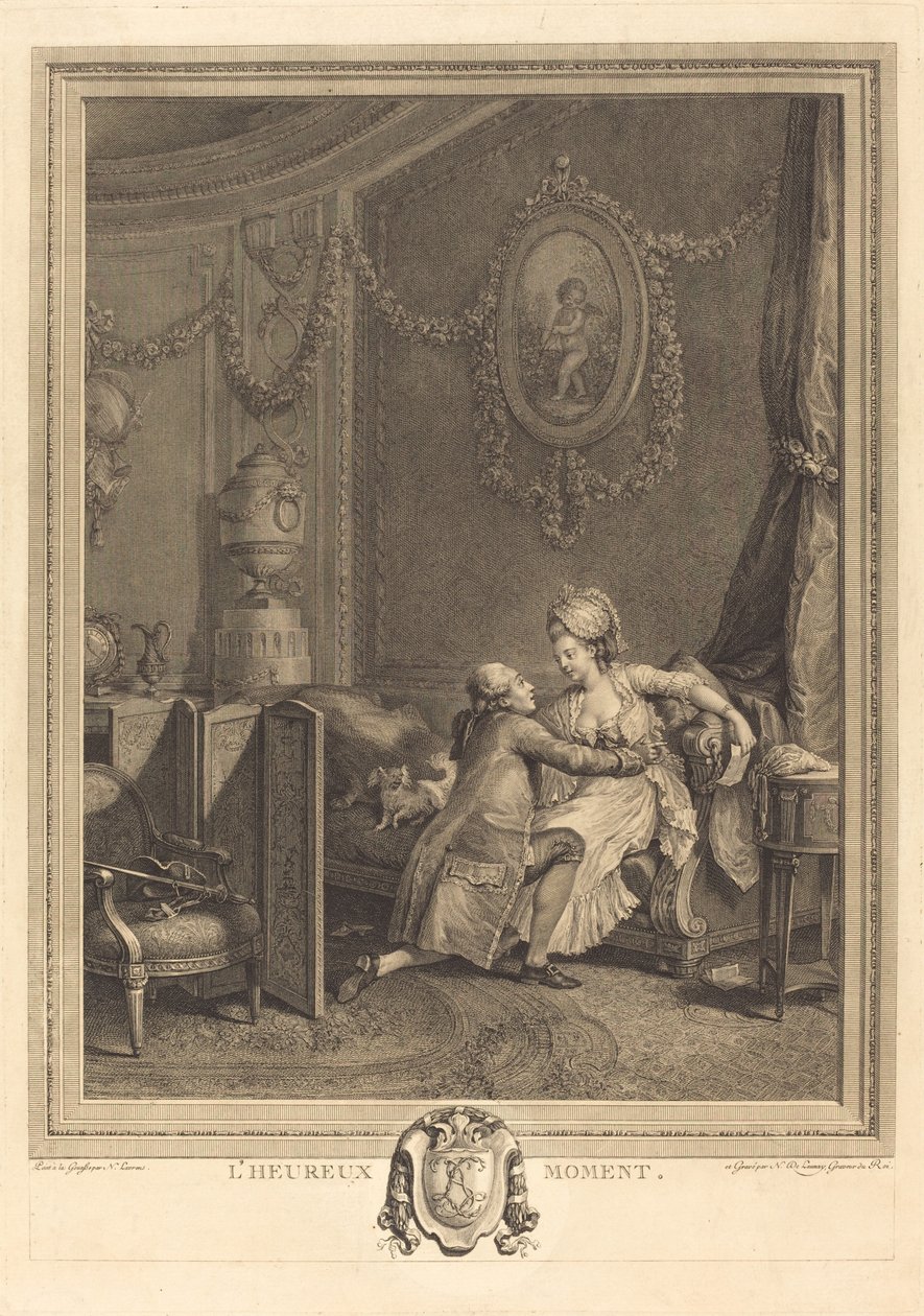 Szczęśliwa chwila autorstwa Nicolas Delaunay after Nicolas Lavreince