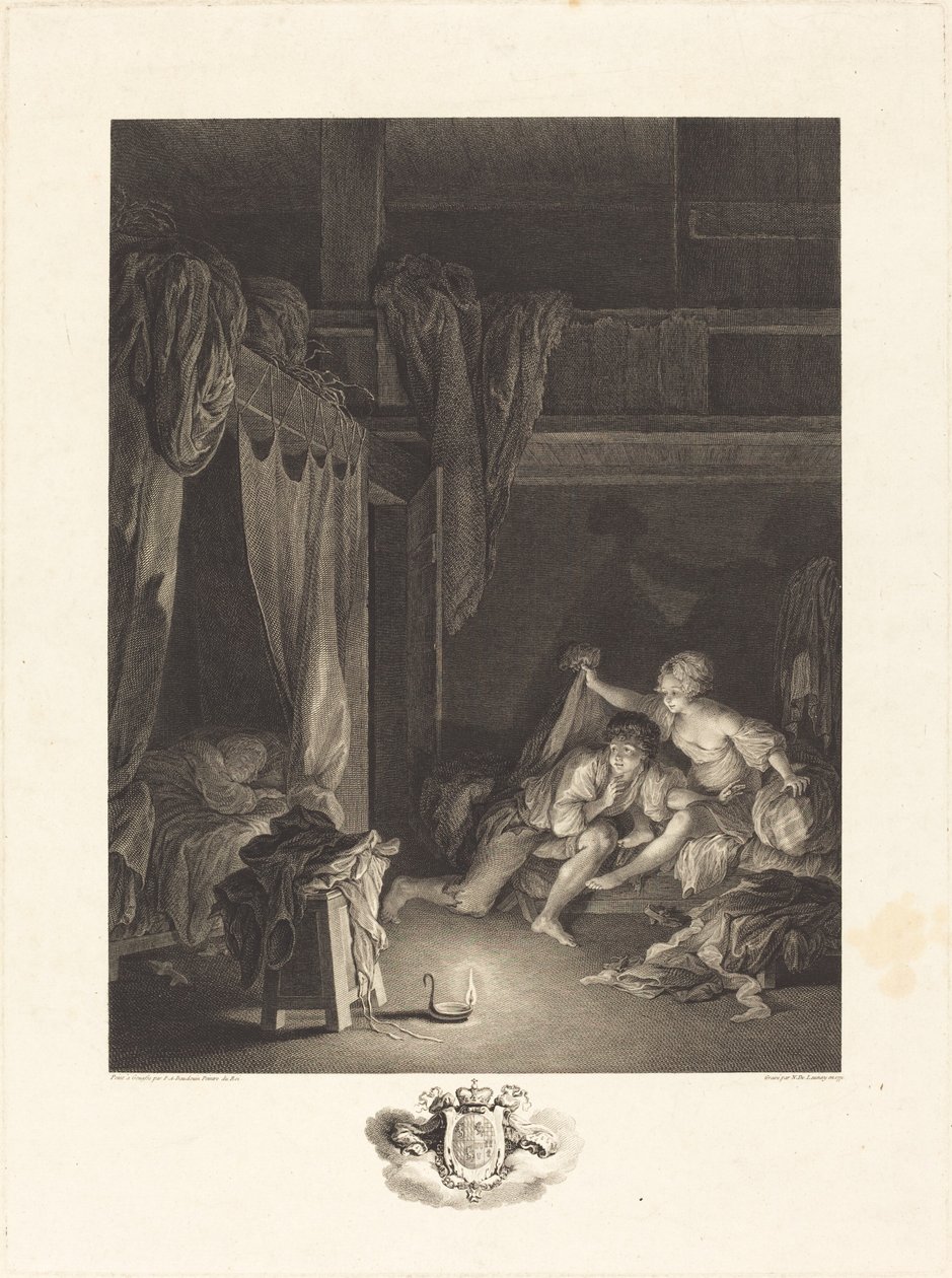 Strażnik zalega autorstwa Nicolas Delaunay after Pierre Antoine Baudouin